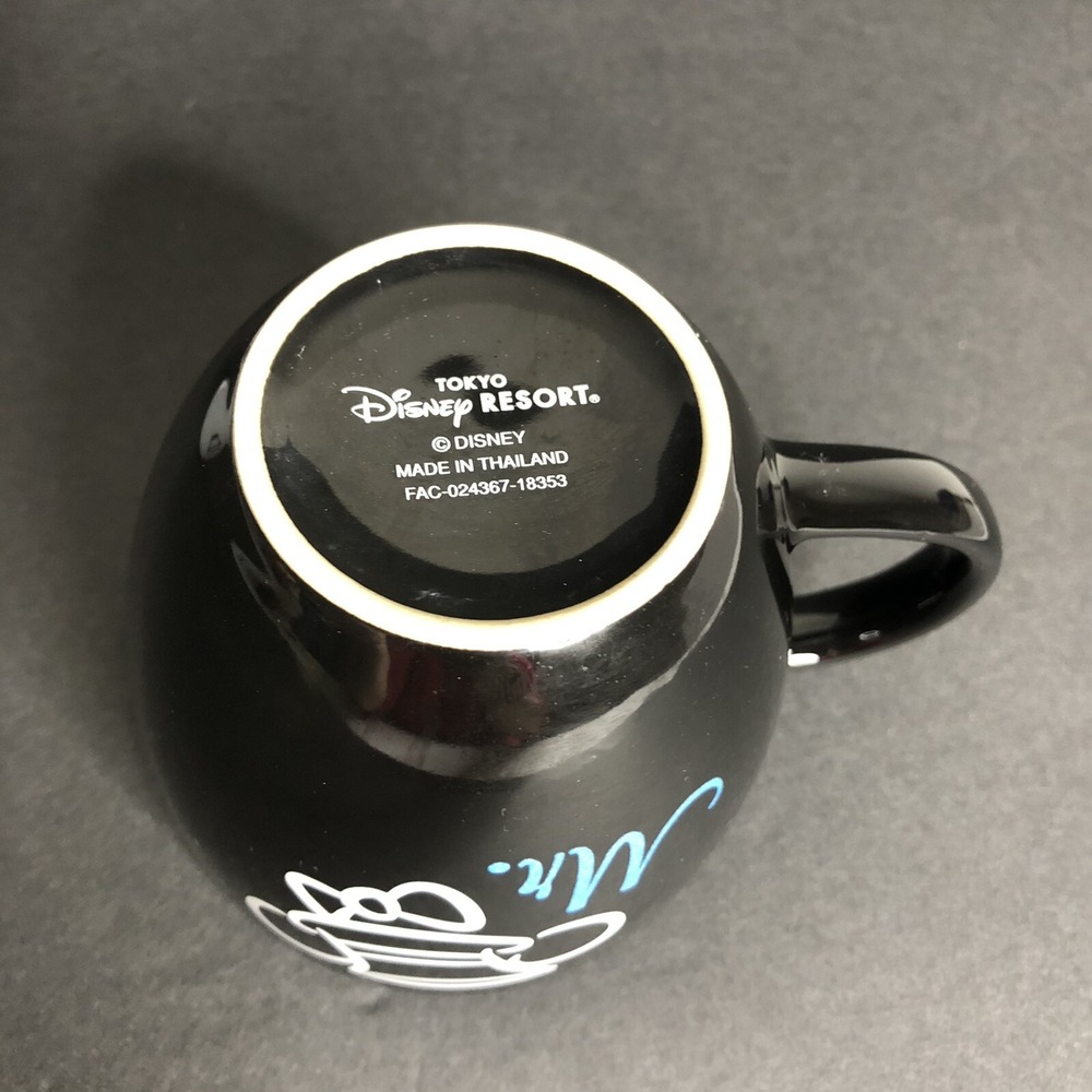 Tokyo Disney Mrs and Mr Mug Set Wedding Mickey Minnie Mouse White Black Ears Hat - Picture 5 of 6